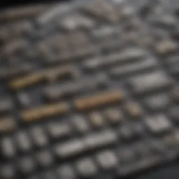 Detailed view of various hinge template kits