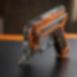 Close-up view of the Arrow staple gun highlighting its design features