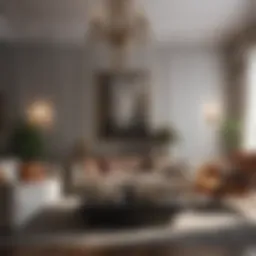An elegantly designed living room showcasing modern decor and furniture