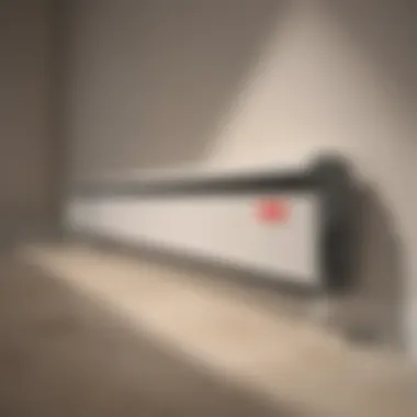 Diagram illustrating the installation process of Honeywell electric baseboard heaters.