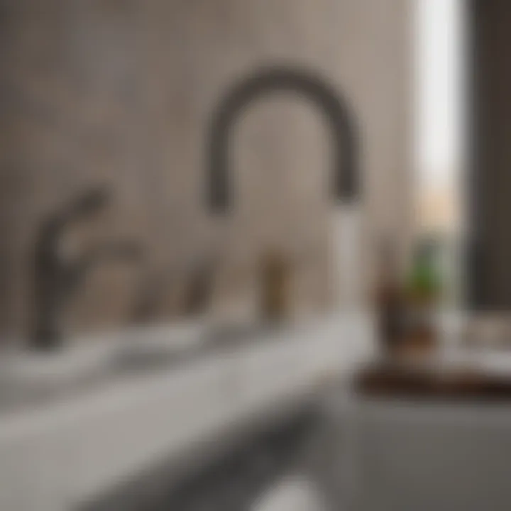 Illustration of repair tools for sink faucet