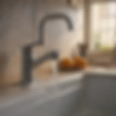 Identifying the Leak Source Close-up view of a kitchen sink faucet with visible leaks