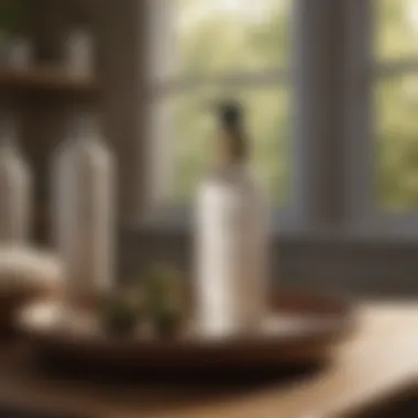 HTH spa chlorinating sanitizer bottle and spa accessories