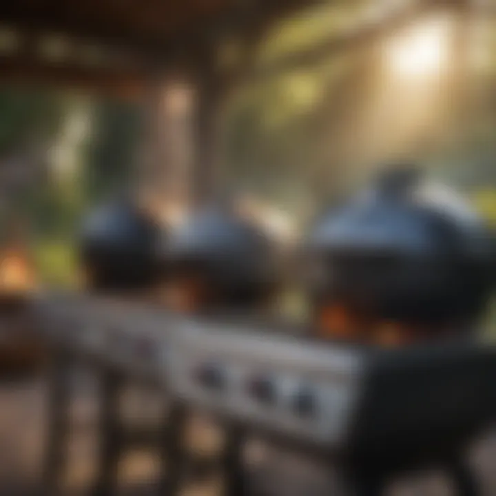 Illustration showing various Weber grill models side by side