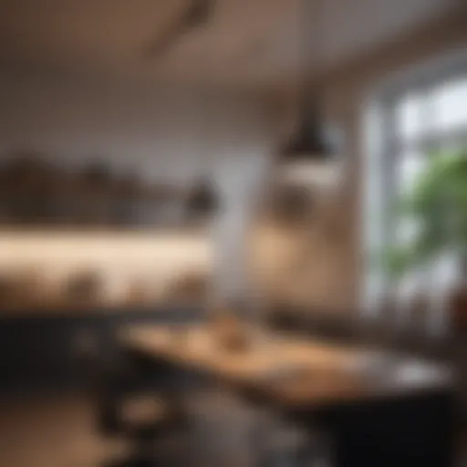 Modern T8 shop light fixture shining brightly in a sleek workspace