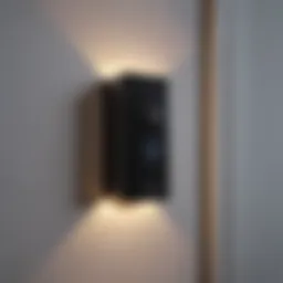 Modern sleek design of an illuminated doorbell