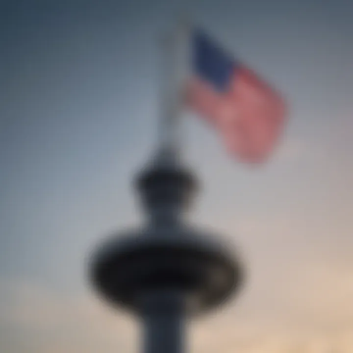 Installation of the Annin Flag Pole Light on a flagpole