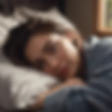 Enhanced Sleep Experience Illustration showing improved sleep quality with a weighted blanket
