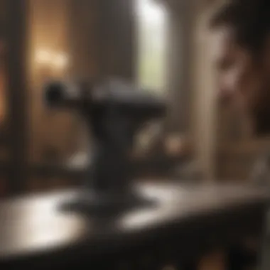 Demonstrating Rivet Gun Performance User demonstrating the performance of a rivet gun