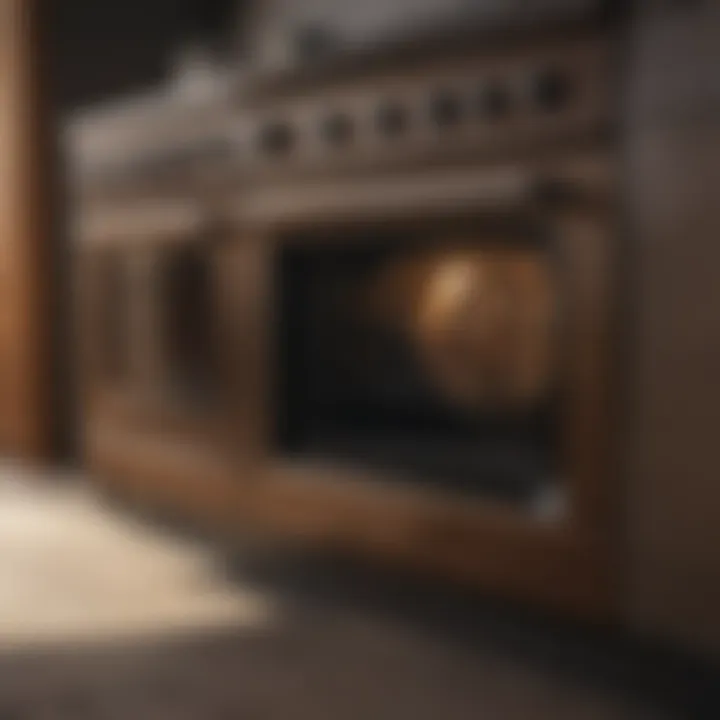 Industrial oven coated with brown high heat paint