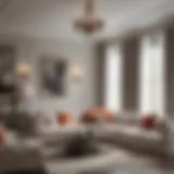 Modern Peel and Stick Base Molding in Chic Living Room