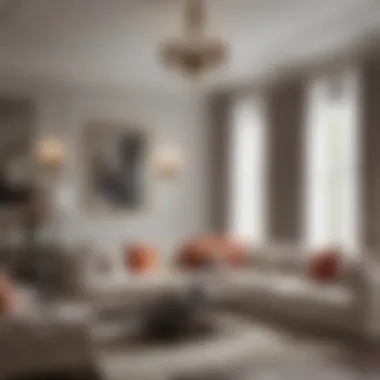 Modern Peel and Stick Base Molding in Chic Living Room