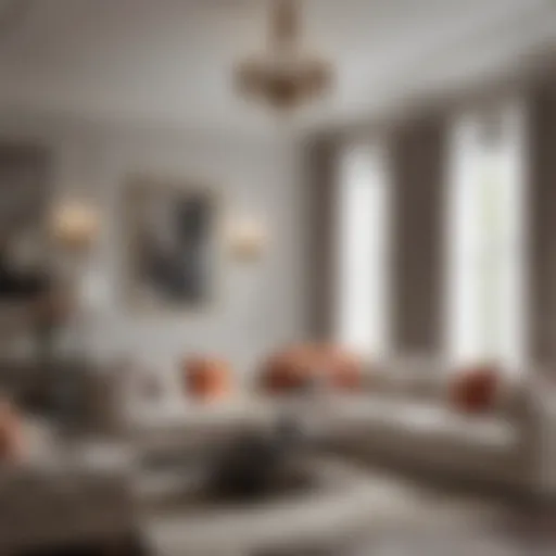 Modern Peel and Stick Base Molding in Chic Living Room