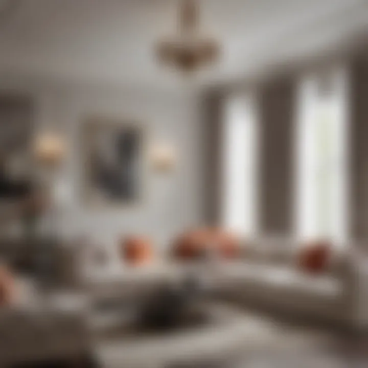 Modern Peel and Stick Base Molding in Chic Living Room