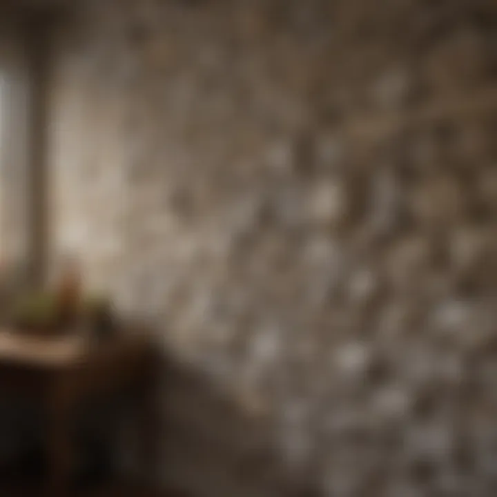 Elegant Peel and Stick Stone Wall Installation