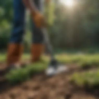 Innovative weed removal technique using the three prong weeder hoe