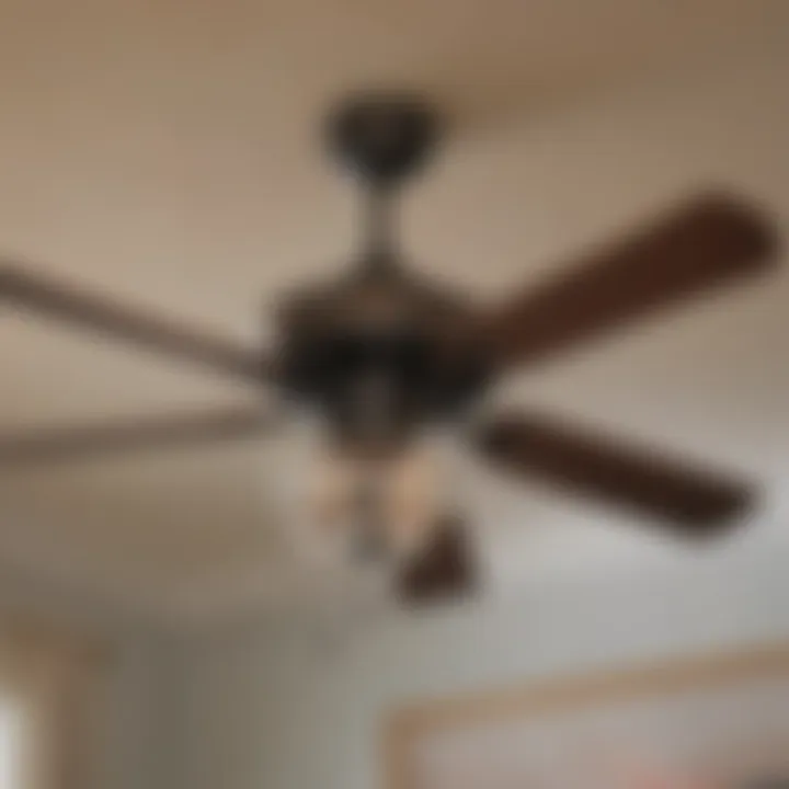 Installing screws on ceiling fan blades