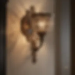 Elegant wall sconce illuminating a cozy room