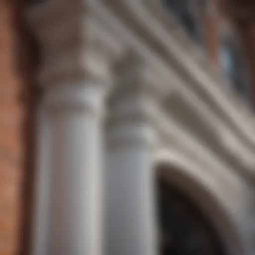 Elegant Fluted Exterior Trim on Historic Building