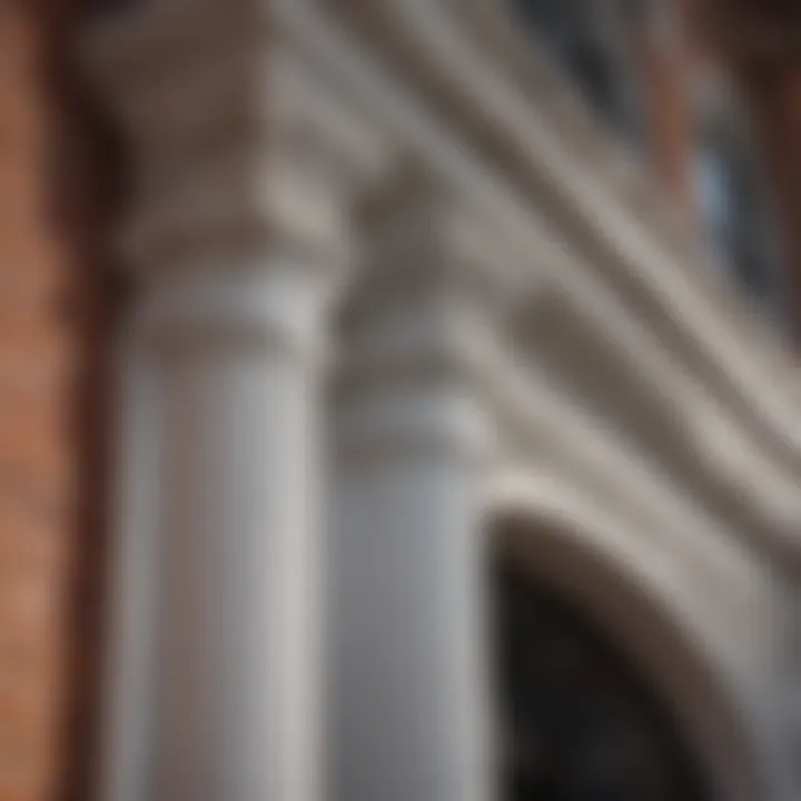 Elegant Fluted Exterior Trim on Historic Building