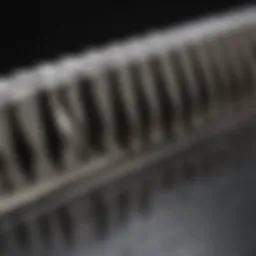 Detailed view of Irwin hand saw teeth for precision cutting