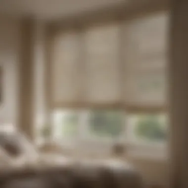 Aesthetic Serenity Ivory window blinds creating a cozy ambiance in a bedroom