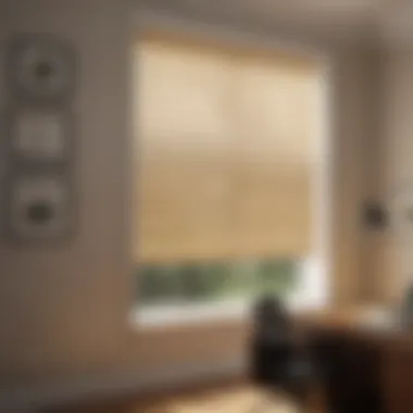 Professional Sophistication Ivory window blinds enhancing the elegance of an office space