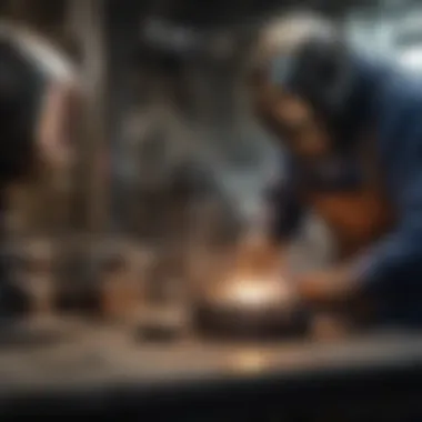 Diagram illustrating the evolution of welding technology over time