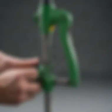 Ergonomic John Deere edger handle design