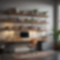 Modern Minimalist Workspace with Knape & Vogt Shelving