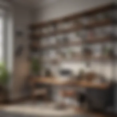 Sleek and Stylish Home Office Shelving Sleek and Stylish Knape & Vogt Shelving in Home Office