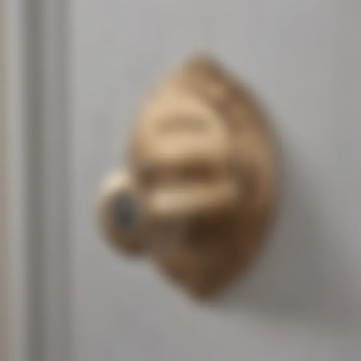 Close-up of a smart Kwikset lock demonstrating technology features