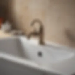 Illustration of a laundry tub faucet to garden hose adapter installation process