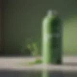 Light Green Spray Paint Can on Plastic Surface