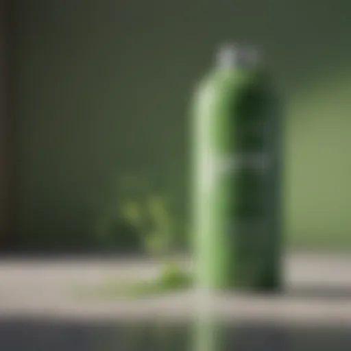 Light Green Spray Paint Can on Plastic Surface