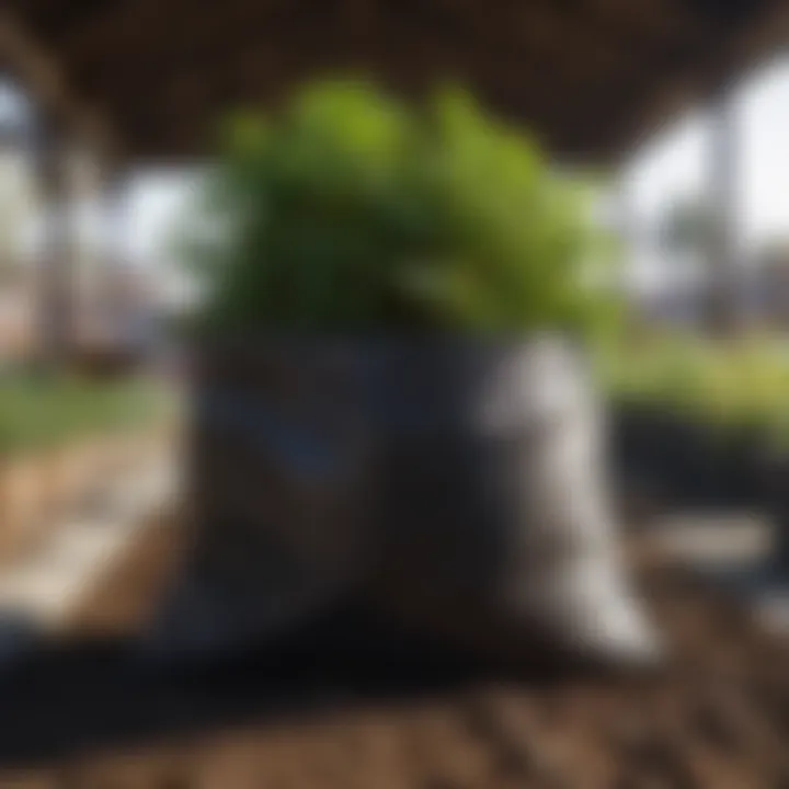 Local Garden Center Featuring Black Gold Potting Soil Bags Local Garden Center Displaying Black Gold Potting Soil Bags