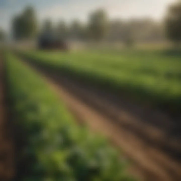 Lush green crops thriving with green fertilizer