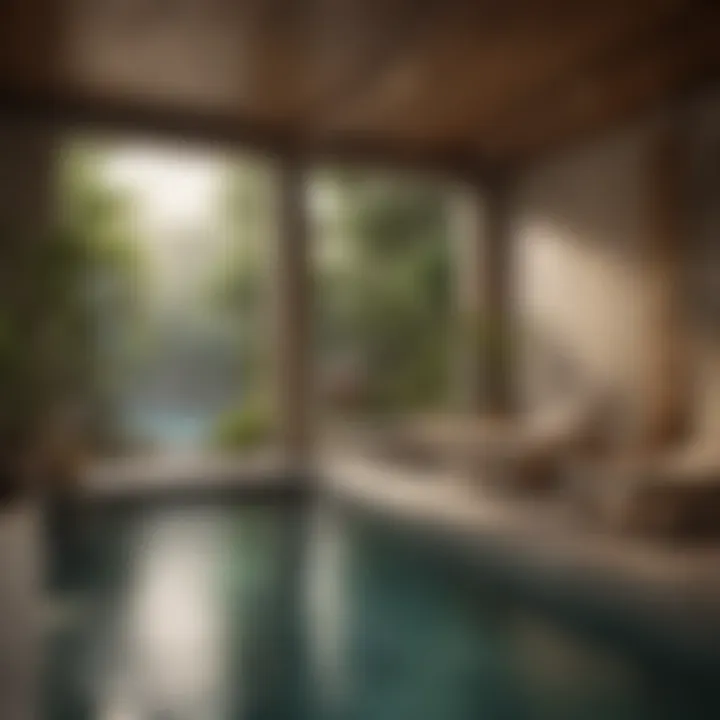 Luxurious spa setting with HTH chlorinating sanitizer