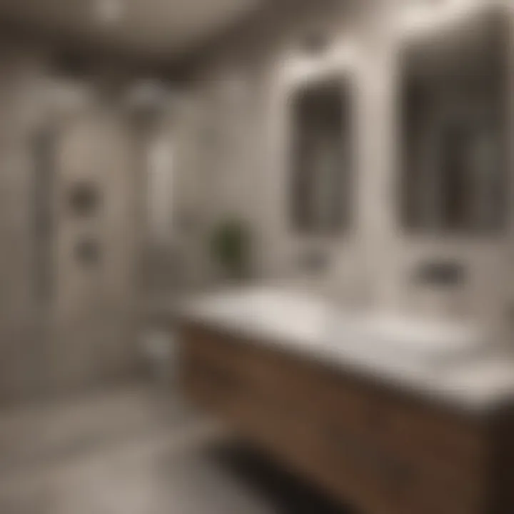 Finished bathroom with flush handle kit showing luxury upgrade