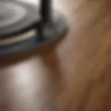 Close-up view of luxury vinyl plank flooring installation tools
