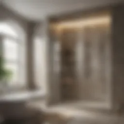 Elegantly designed Maax shower surround in luxury bathroom setting