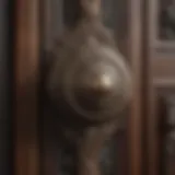 Exquisite antique main door knob with intricate patterns