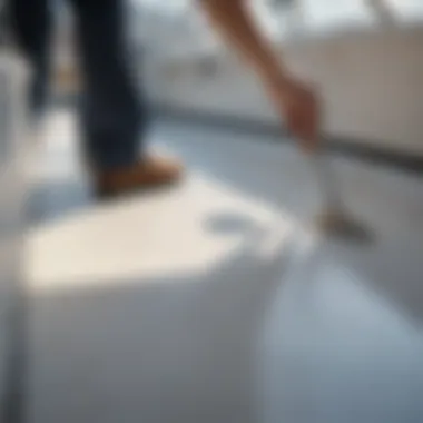 Maintaining fiberglass boat floor post-repair