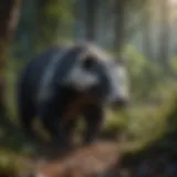 Majestic badger in its natural habitat