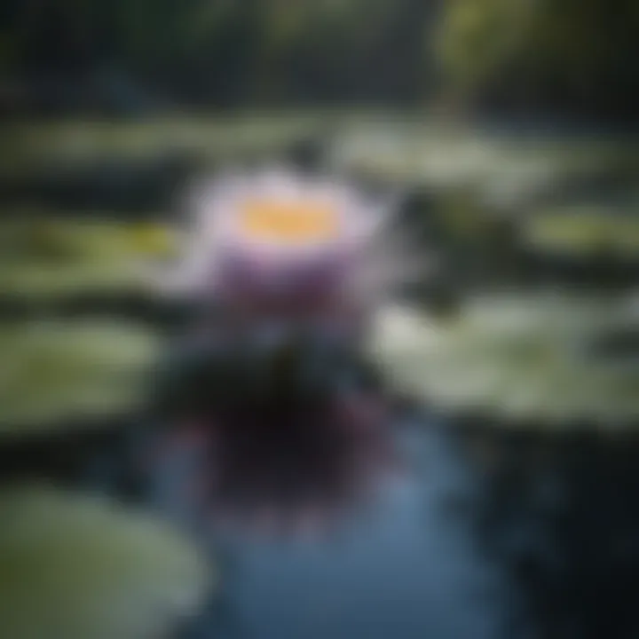 Majestic Water Lily Blooming on the Pond's Surface
