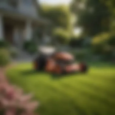 Artistic Lawn Sculpting Manicured lawn achieved with a reel mower