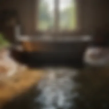 Historical Intrigue Abstract depiction of the Mansfield sink sinking into a historical landscape
