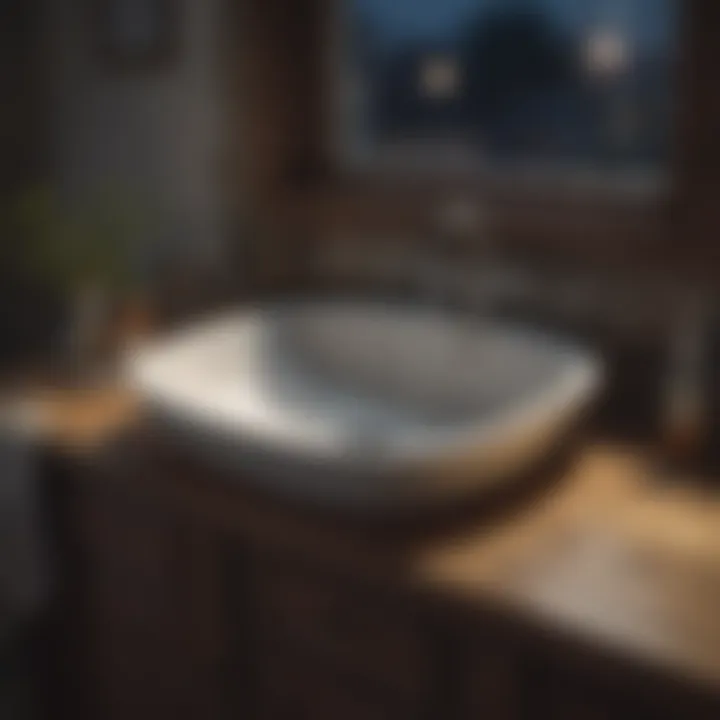 Eerie illustration of a Mansfield sink disappearing under the moonlight