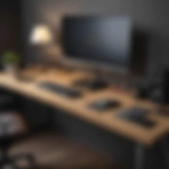 Martin Furniture Carson Desk showcasing cable management system