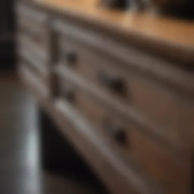 Close-up of sleek drawer handles on Martin Furniture Carson Desk